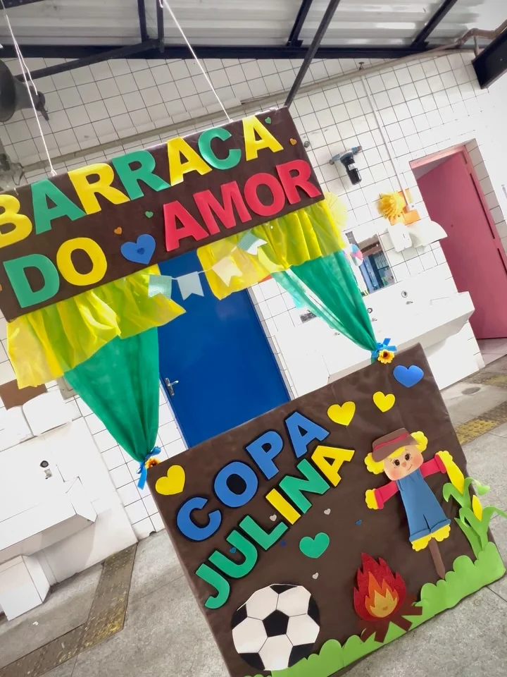 Espaço de atividades da Festa Junina