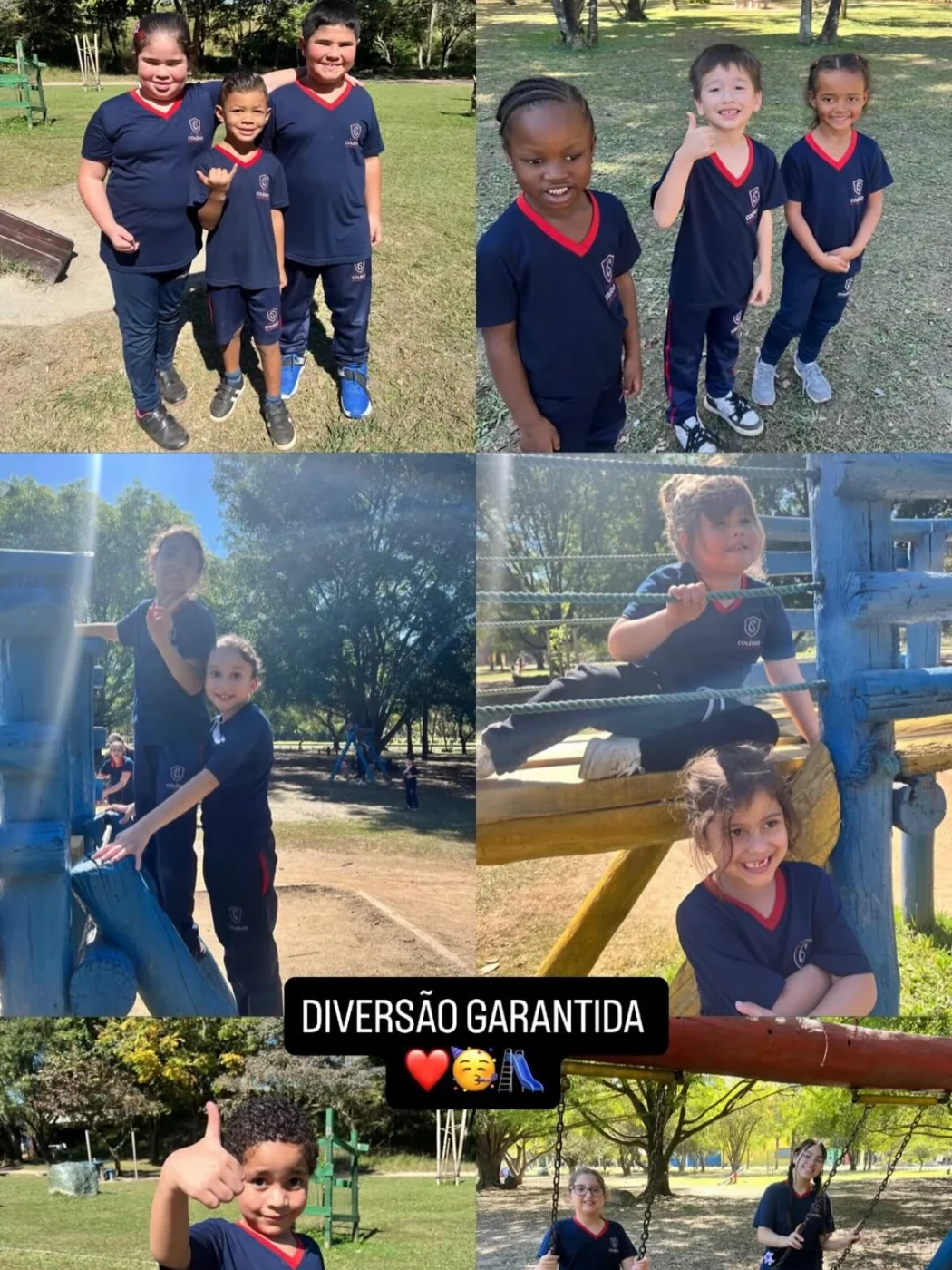 Registros das crianças no Parque Ecológico